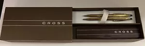 Cross 10 KT Gold Pen And Pencil Set Vintage - Picture 1 of 6