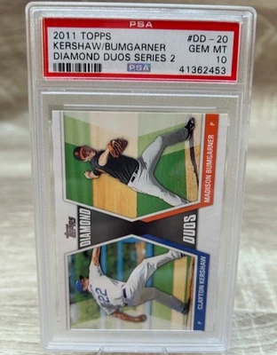 2011 Topps Diamond Duos Serie 2 #DD20 Kershaw/Bumgarner Dodgers Giants - PSA 10 Foto 1 de 4