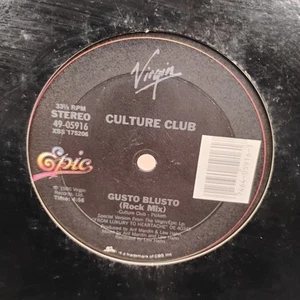 VTG Culture Club: Gusto Blusto ~ 12" Single Vinyl Record 1986 Epic #49-05916 - Imagen 1 de 7