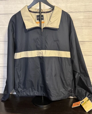 Dockers Golf Men’s Pullover XL Stain Defender Navy Beige Accents NWT Polyester - Image 1 of 4