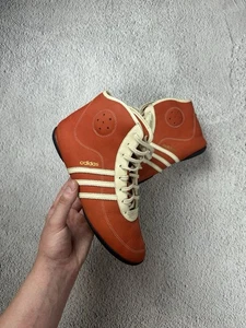 Vintage Adidas Orange Wrestling Boots Rare Y2K Sneakers US 7 UK 5.5 - Picture 1 of 11
