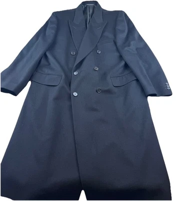 Ermenegildo Zegna Black Double Breast Overcoat Wool Cashmere Men US Size 46R NWT - Image 1 of 4