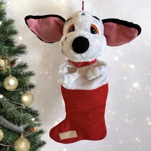 Figura DISNEY 101 DÁLMATAS PERRO CACHORRO Vintage Años 90 NAVIDAD PELUCHE MEDIAS 21" - Imagen 1 de 24