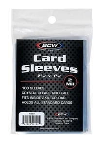 Fundas para tarjetas estándar BCW - 100 unidades transparentes - Imagen 1 de 3