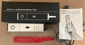 CLASSIC MIC Vintage Sony Mikrofon F-95 Dynamic Cardioid Handheld Chrome Japan - Bild 1 von 1