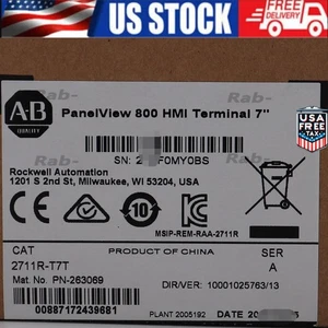 TERMINAL HMI AB 2711R-T7T PANELVIEW 800 7 PULGADAS Nuevo Sellado de Fábrica 2711RT7T - Imagen 1 de 5
