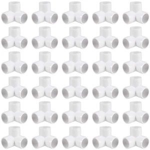 30 Stück 1/2 Zoll 3 Wege PVC Fitting, 90 Grad PVC Winkel Ecke Seitenauslass T-Stück... - Bild 1 von 6