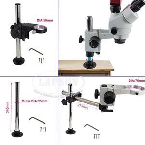 Microscope Stand Holder Bracket Column Pillar Post Table Screw Fixed Seat Base - Picture 1 of 13