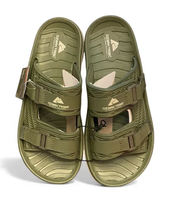 Sandalias Ozark Trail Para Hombre 8 Ajustables Verde Oliva Confort Río Tobogán Exterior Foto 1 de 3