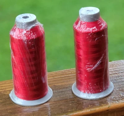 2-ARC 100% Polyester Embroidery Machine Thread  (40wt- 5000M)  Bright RED. - Image 1 of 4