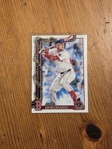 2025 Topps Holiday - Candy Cane Bat Short Print - #H154 Alex Bregman - Picture 1 of 2
