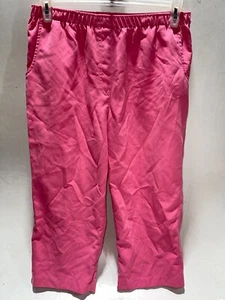 Alia Women's Pink Slack Cropped Capris Elastic Waist Pockets Size 12 - Picture 1 of 3