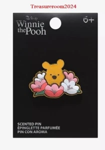 LOUNGEFLY Disney Winnie The Pooh Floral Scented Enamel Pin NEW! Boxlunch - Picture 1 of 2