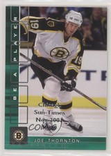2001 ITG Be A Player Memorabilia Emerald Chicago Sun-Times Nov /10 Joe Thornton