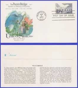 USA6 #1721 U/A FLEETWOOD FDC Peace Bridge - Picture 1 of 1