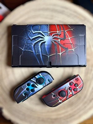 MARKENLOS 🍀 Nintendo Switch OLED Hard Case Schutzhülle Spiderman Spider-Man Design
