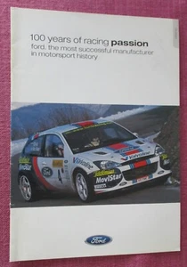 FORD 100 YEARS OF RACING PASSION SALES BROCHURE (PJG 54) - Picture 1 of 8