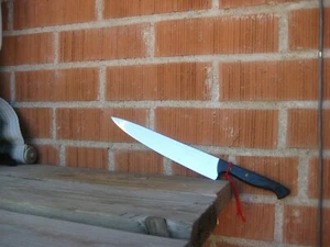 1980s Vintage 9" Blade ** SABATIER *** Hoan Stainless Chef Knife USA - Picture 1 of 9