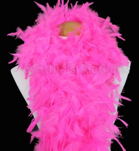 Hot Pink 100 Gramm Chandelle Feder Boa Tanz Party Halloween Kostüm - Bild 1 von 1