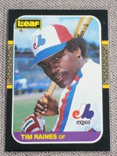 TIM RAINES 1987 Leaf Canadian Baseball Card #149 Montreal Expos MLB Hall of fame