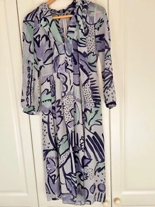 Burberry silk multiclour print dress UK size 8 - Picture 1 of 24