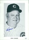 Don Zimmer Chicago Cubs Signed 8X11 Card Stock Photo Jsa Authenticated