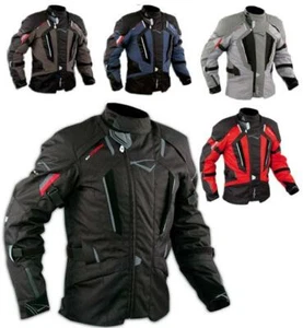 Giacca Touring Moto Cordura Tessuto Protezioni CE Sfoderabile Impermeabile - Afbeelding 1 van 75