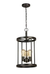 NEW Hampton Bay Moreland 3-Light 60-Watt Bronze Island Pendant Fixture - Picture 1 of 3