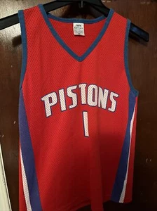 Chauncey Billups Detroit Pistons Red Jersey Park Antony Promo Size Medium - Picture 1 of 3