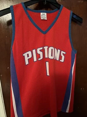 Camiseta Chauncey Billups Detroit Pistons vermelha Park Antony tamanho promocional médio - Imagem 1 de 3