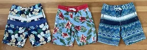 3 Pairs Hanna Andersson 110 Boys Swim Trunks Suits Shorts  (Size 5) - Picture 1 of 5