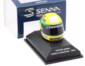Minichamps Helmet 1990 World Champion - Ayrton Senna 1/8 Scale - Picture 1 of 7
