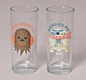 STAR WARS BRRR! 12 oz water drinking cooler glass R2-D2 / Chewbacca Collectible - Picture 1 of 5