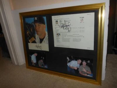 RARE ROGER CLEMENS  SIGNED AUTOGRAPHED STATS & PHOTO NEW YORK YANKEES BASEBALL - Image 1 of 4