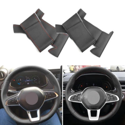 Cubierta de volante de cuero microfibra para Renault Clio 5 V Zoe Captur 19-2020 Foto 1 de 4