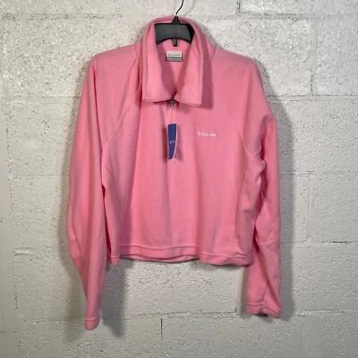 Top polar Columbia Glacial Cropped II para mujer 1/2 cremallera rosa XL  Foto 1 de 4