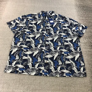 Nat Nast Shirt Mens 2XL XXL Button Up Floral Camo Hawaiian Camp Casual Adult b56 - Picture 1 of 11
