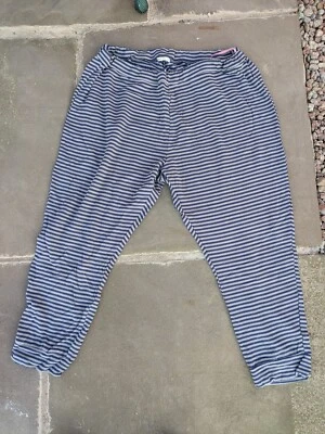 Woolovers Womens XXL Joggers Casual Navy White Stripe Pull On Pants Trousers - Image 1 of 4