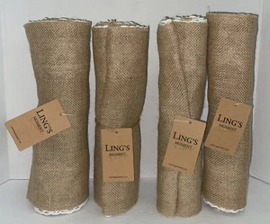 Lings Moment Wedding Burlap Cream Lace 12”x108” & 12”x60” (x3) Table Runner Lot - Picture 1 of 4