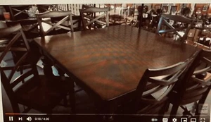 Dining Table And Six Bar Stools - Picture 1 of 4