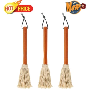 12 BBQ Sauce Basting Mops & Brushes for Roasting or Grilling Pack of 3 - Picture 1 of 24