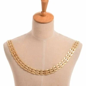 Renaissance Tudor Chain Of Office Livery Collar Golden Color Cosplay Necklace - Picture 1 of 6