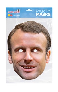 President Emmanuel Macron Face Party Mask Card A4 Fancy Dress Politics French 