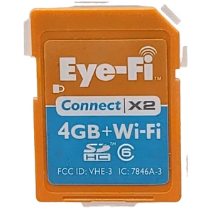 Carte flash sans fil SDHC Eye-fi Connect x2 4 Go classe 6 transfert instantané de photos - Photo 1 sur 6
