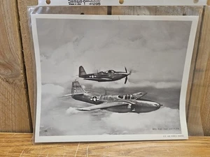 Vintage Official Photograph U.S. Air Force Bell P-63 (Top) & P-59A 8x10 - Bild 1 von 7