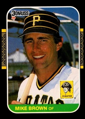 1987 Mike Brown Donruss Baseball #168 Pittsburgh Pirates - Image 1 of 2