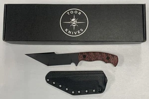 Toor knives Made in USA Fixed Blade Tanto / Tracer Red - Picture 1 of 16