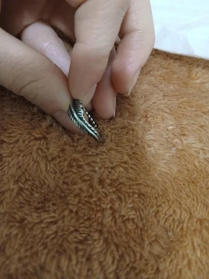 Feather ring stainless steel color silver - Image 1 of 2