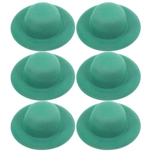  6 Pezzi Mini Cappello per Artigianato Forniture per Feste Cappelli Cowboy Miniatura Western - Foto 1 di 12