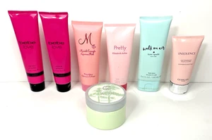 Lote 7 lociones corporales: bebe, Guerlin, Arden, Mariah Carey, Kate Spade, Avon Display - Imagen 1 de 4